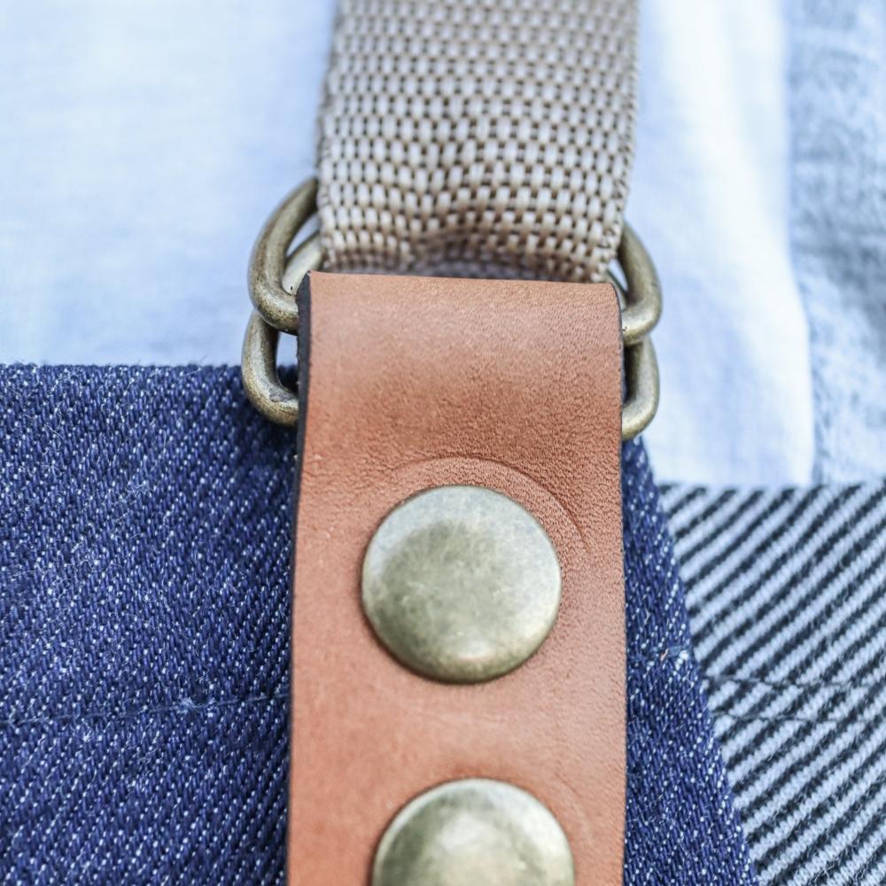 Denim and Leather Apron